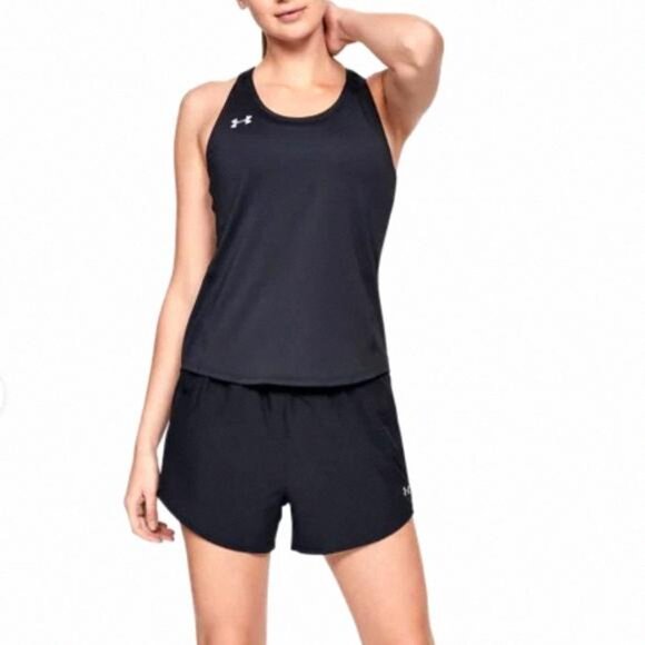 🌹 SALE 🌹 Under Armour Women's Speed Stride Shorts 001 1290872 Size Black - Picture 3 of 6